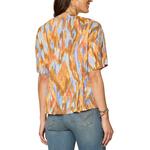 Women's Democracy Pleated Peplum Hem Printed Shirt - Thumbnail 3 of 4