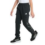 Kids' adidas Elastic Waistband 3-Stripe Halftone Cargo Joggers - Thumbnail 3 of 3