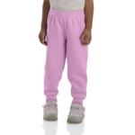 Toddler Girls' Carhartt Elastic Waistband Fleece Logo Joggers - Thumbnail 1 of 3