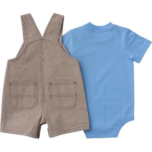 Baby Boys' Carhartt Stripe Onesie and Shortalls Set - Primary Image