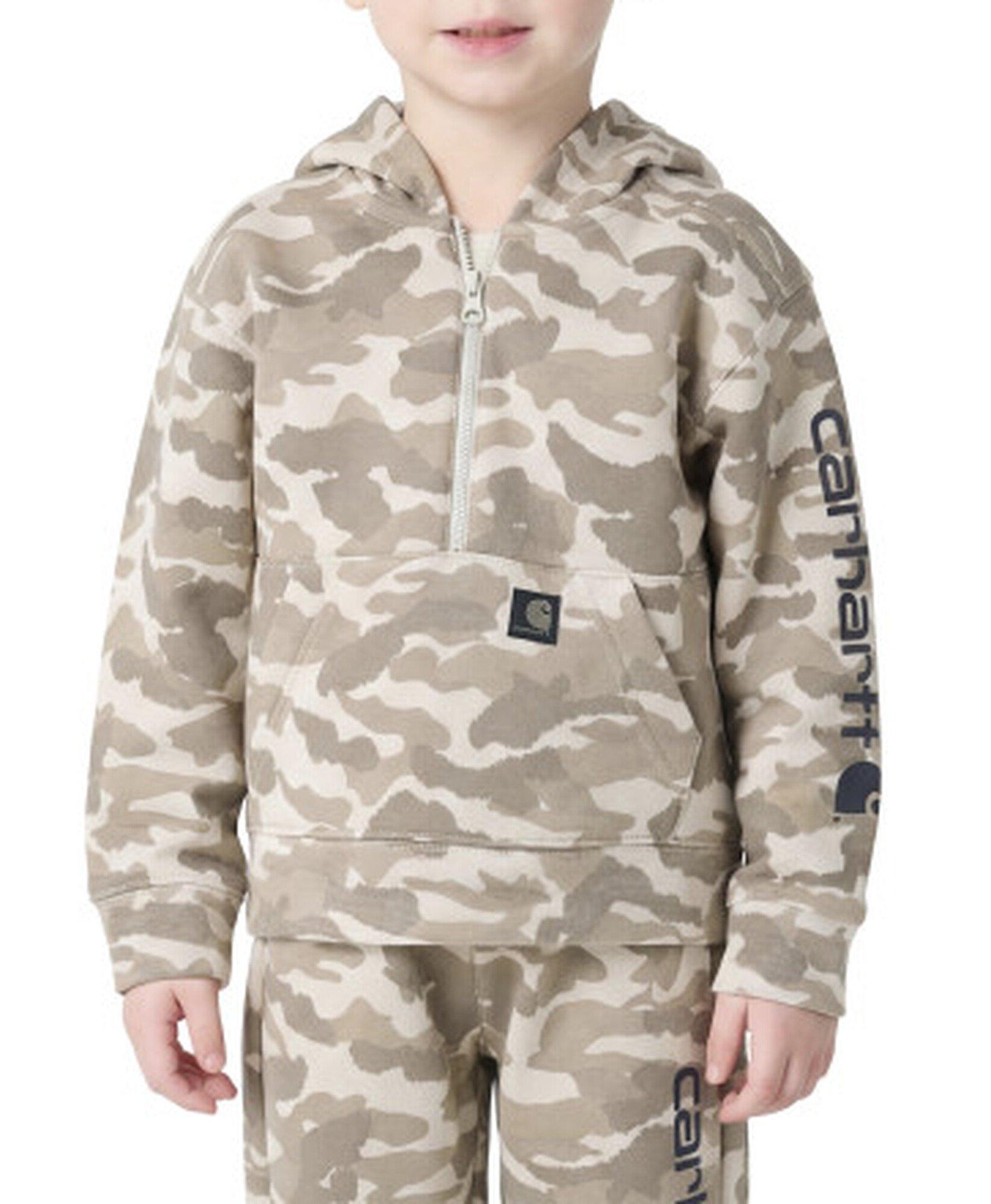 Toddler Boys' Carhartt Camo Logo 1/2 Zip Hoodie