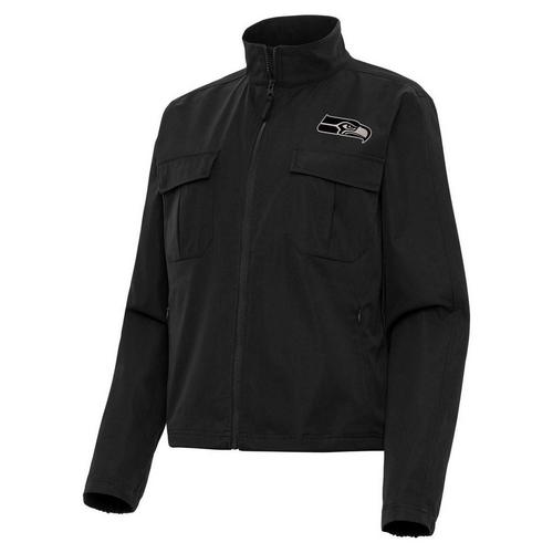 Antigua Women's Seattle Seahawks Brushed Carbon Even Par Jacket - Primary Image