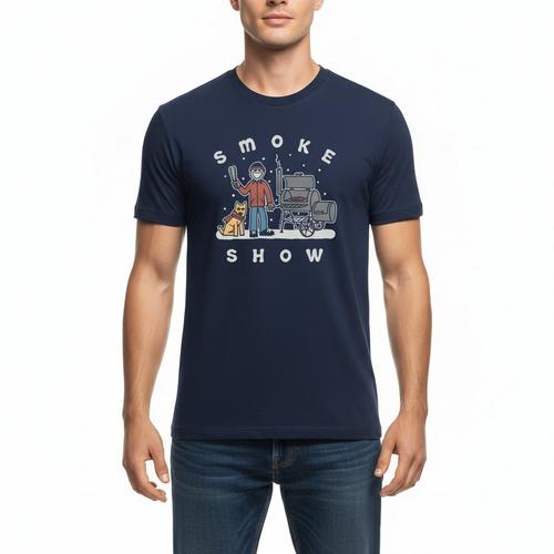 Men's Life is Good Snowy Smoke Show Jack&Rocket T-Shirt - Primary Image