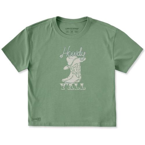 Women's Life is Good Howdy Y'All Boxy T-Shirt - Primary Image
