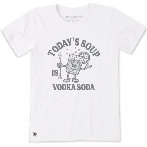 Women's Life is Good Today's Soup is Vodka Soda T-Shirt - Primary Image
