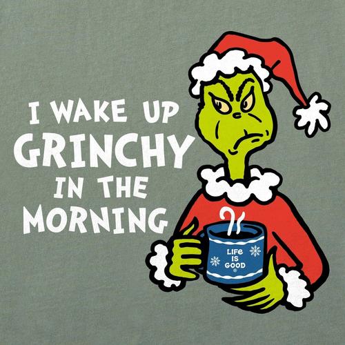 Women's Life is Good I Wake Up Grinchy in the Morning Long Sleeve Shirt - Primary Image