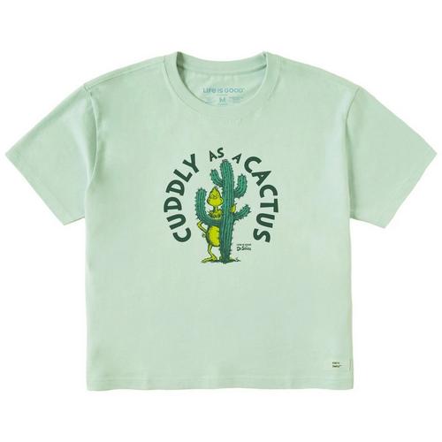 Women's Life is Good Cuddly as a Cactus Grinch T-Shirt - Primary Image