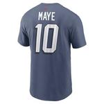 Nike New England Patriots Drake Maye #10 Rivalries Name & Number T-Shirt - Thumbnail 1 of 2