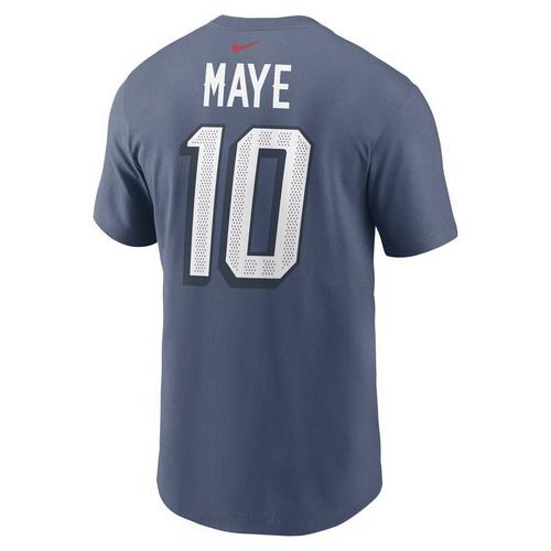 Nike New England Patriots Drake Maye #10 Rivalries Name & Number T-Shirt - Primary Image