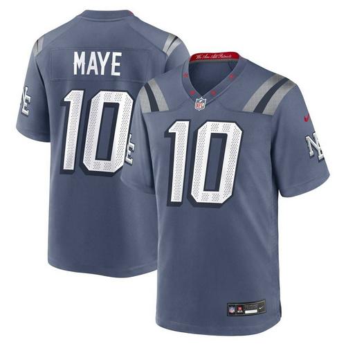 Nike New England Patriots Drake Maye #10 Rivalries Game Jersey - Primary Image