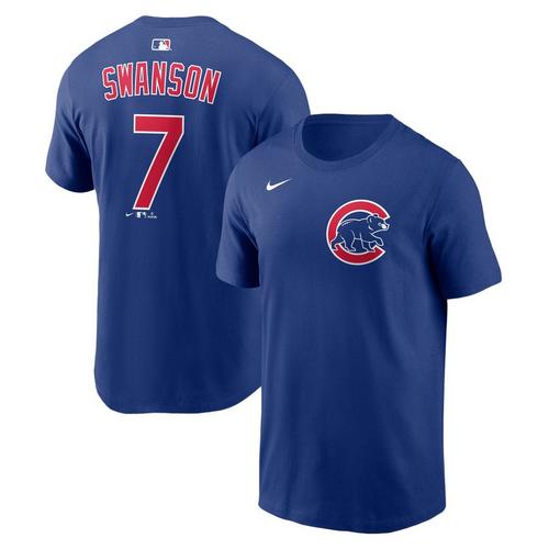 Nike Chicago Cubs Dansby Swanson #7 Name & Number T-Shirt - Primary Image