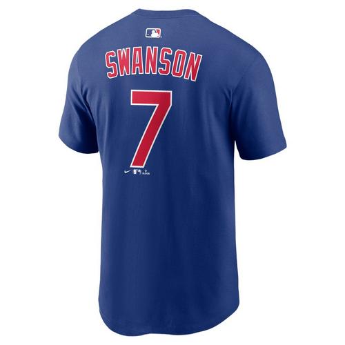 Nike Chicago Cubs Dansby Swanson #7 Name & Number T-Shirt - Primary Image