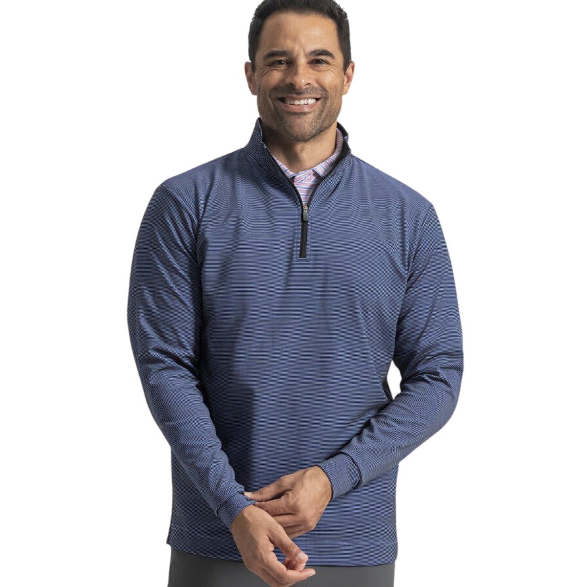 Men's FootJoy Ottoman Strip Knit Long Sleeve 1/4 Zip | SCHEELS.com