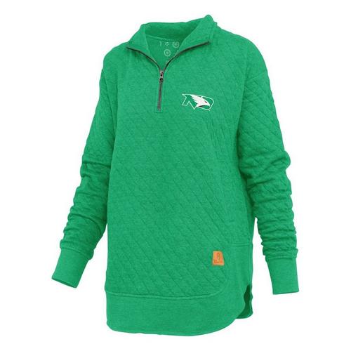 Pressbox Women's North Dakota Fighting Hawks Roseburg Long Sleeve 1/4 Zip - Primary Image