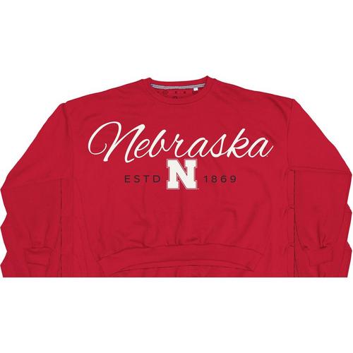 Pressbox Women's Nebraska Cornhuskers Oversized Alexus Crew - Primary Image