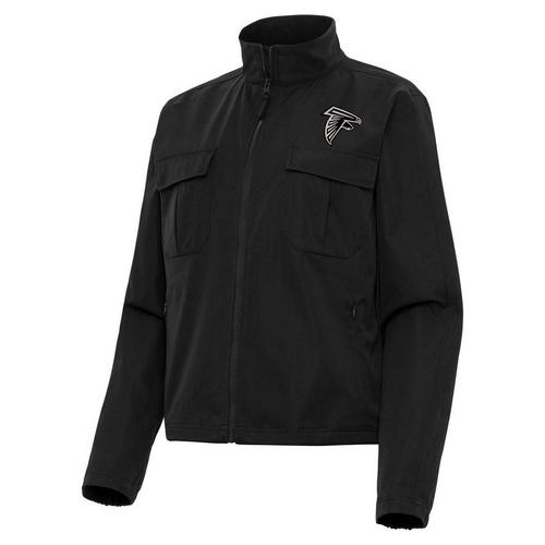 Antigua Women's Atlanta Falcons Brushed Carbon Even Par Jacket - Primary Image