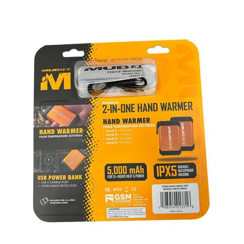 Muddy Outdoors 2-In-1 Rechargeable 2-Pack Hand Warmers - Primary Image
