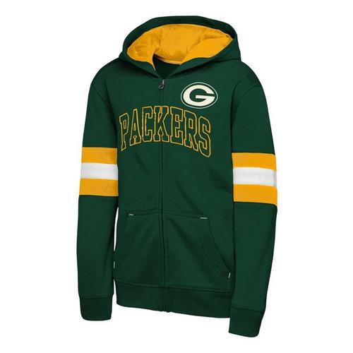 Genuine Stuff Kids' Green Bay Packers First Ninety Full Zip - Primary Image