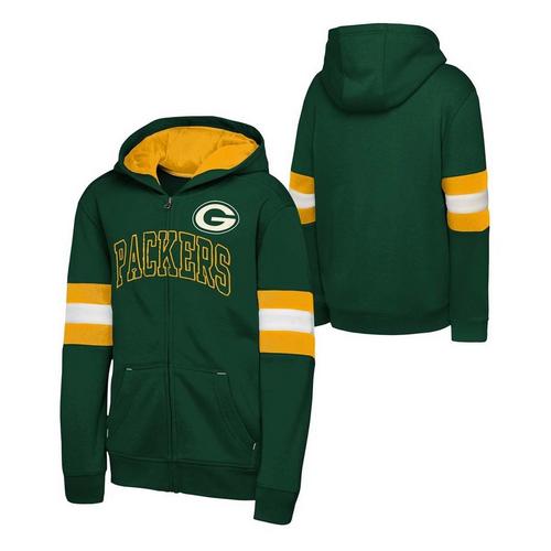 Genuine Stuff Kids' Green Bay Packers First Ninety Full Zip - Primary Image