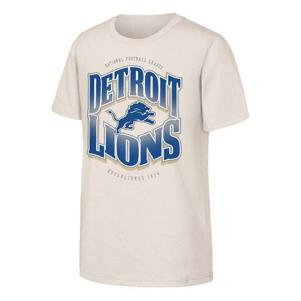 Kids' Detroit Lions Genuine Stuff Huddle T-Shirt Large Natural