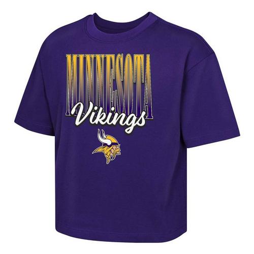 Genuine Stuff Girls' Minnesota Vikings Big City Boxy T-Shirt - Primary Image