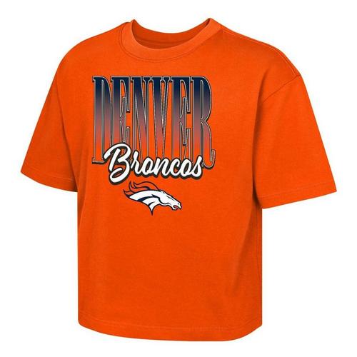 Genuine Stuff Girls' Denver Broncos Big City Boxy T-Shirt - Primary Image