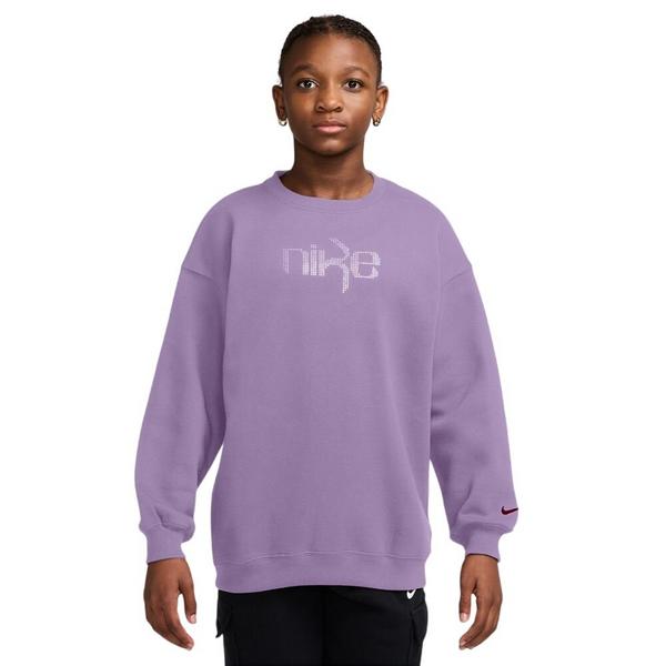 Girls' Nike Studio Fleece Oversized Crewneck Sweatshirt