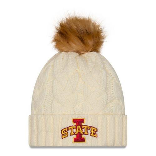 New Era Women's Iowa State Cyclones Fur Pom Knit Beanie - Primary Image