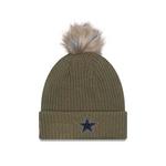 New Era Women's Dallas Cowboys 2025 Salute To Service Pom Beanie - Thumbnail 1 of 2