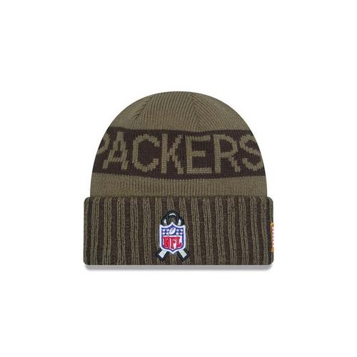 New Era Green Bay Packers 2025 Salute To Service Knit Beanie - Primary Image