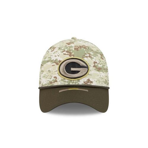 New Era Green Bay Packers 2025 Salute To Service 39Thirty Stretch Fit Hat - Primary Image
