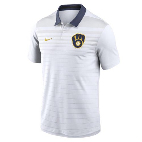 Nike Milwaukee Brewers Stripe Vapor Polo - Primary Image