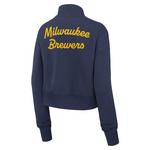 Nike Women's Milwaukee Brewers Crop 1/2 Zip - Thumbnail 2 of 2