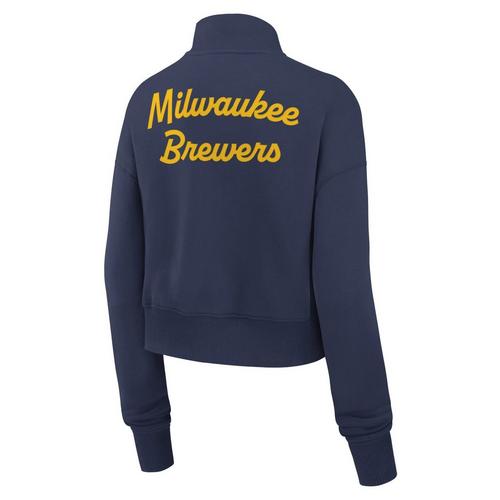 Nike Women's Milwaukee Brewers Crop 1/2 Zip - Primary Image