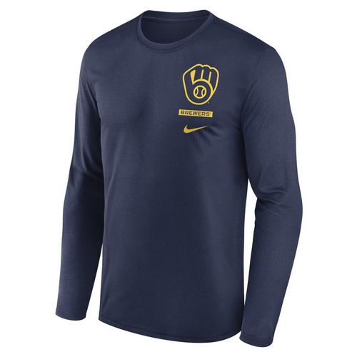 Nike Milwaukee Brewers Legend Stack Long Sleeve T-Shirt - Primary Image
