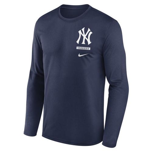 Nike New York Yankees Legend Stack Long Sleeve T-Shirt - Primary Image