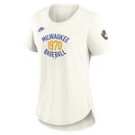 Nike Women's Milwaukee Brewers Throwback Team T-Shirt - Thumbnail 1 of 2