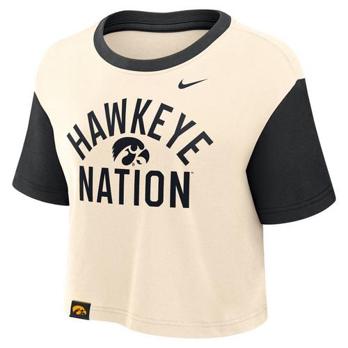 Nike Women's Iowa Hawkeyes Clear Mantra Cropped T-Shirt - Primary Image