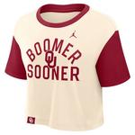 Nike Women's Oklahoma Sooners Clear Mantra Cropped T-Shirt - Thumbnail 1 of 2