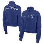 Nike Women's Kansas City Royals Crop 1/2 Zip - Thumbnail 1 of 3