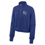 Nike Women's Kansas City Royals Crop 1/2 Zip - Thumbnail 2 of 3