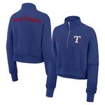 Nike Women's Texas Rangers Crop 1/2 Zip - Thumbnail 1 of 3