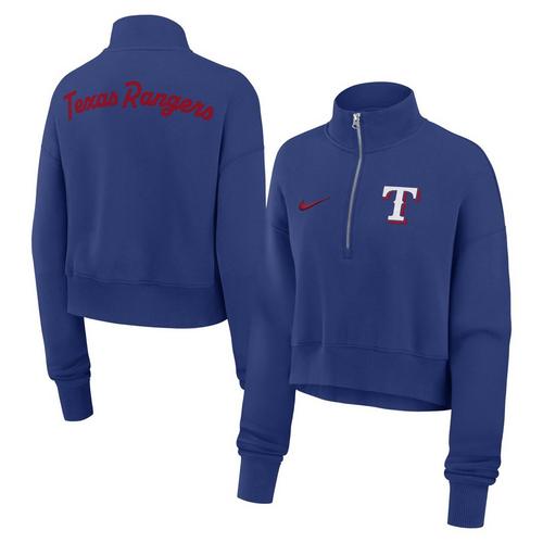 Nike Women's Texas Rangers Crop 1/2 Zip - Primary Image