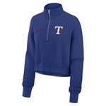 Nike Women's Texas Rangers Crop 1/2 Zip - Thumbnail 2 of 3