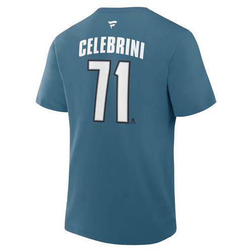 Fanatics San Jose Sharks Macklin Celebrini #71 Alternate Name & Number T-Shirt - Primary Image