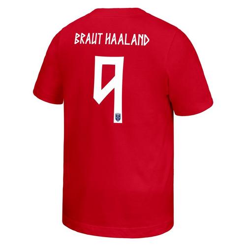 Nike Kids' Norway Erling Haaland #9 Name & Number T-Shirt