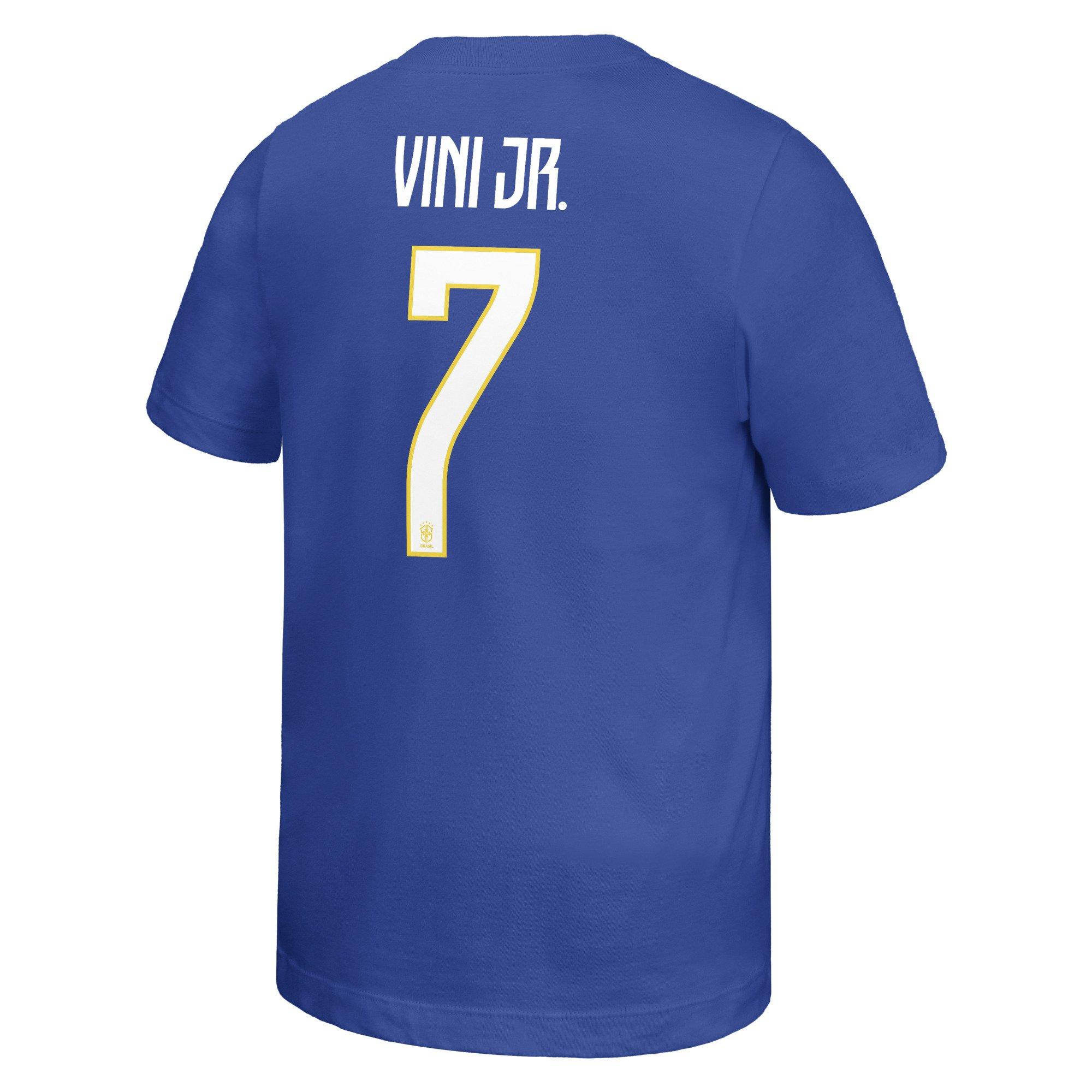 Nike Kids' Brazil Vinicius Junior #7 Name & Number T-Shirt