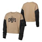 Nike Girls' Kansas City Chiefs Oversize Rewind Crewneck - Thumbnail 3 of 3