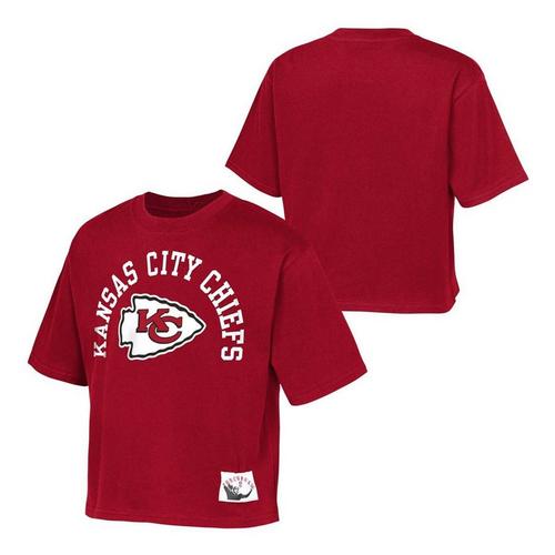 Nike Girls' Kansas City Chiefs Oversized Crop - Primary Image