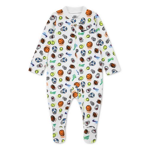 Baby Nike Sportswear Sportball Printed Long Sleeve Coverall - Primary Image